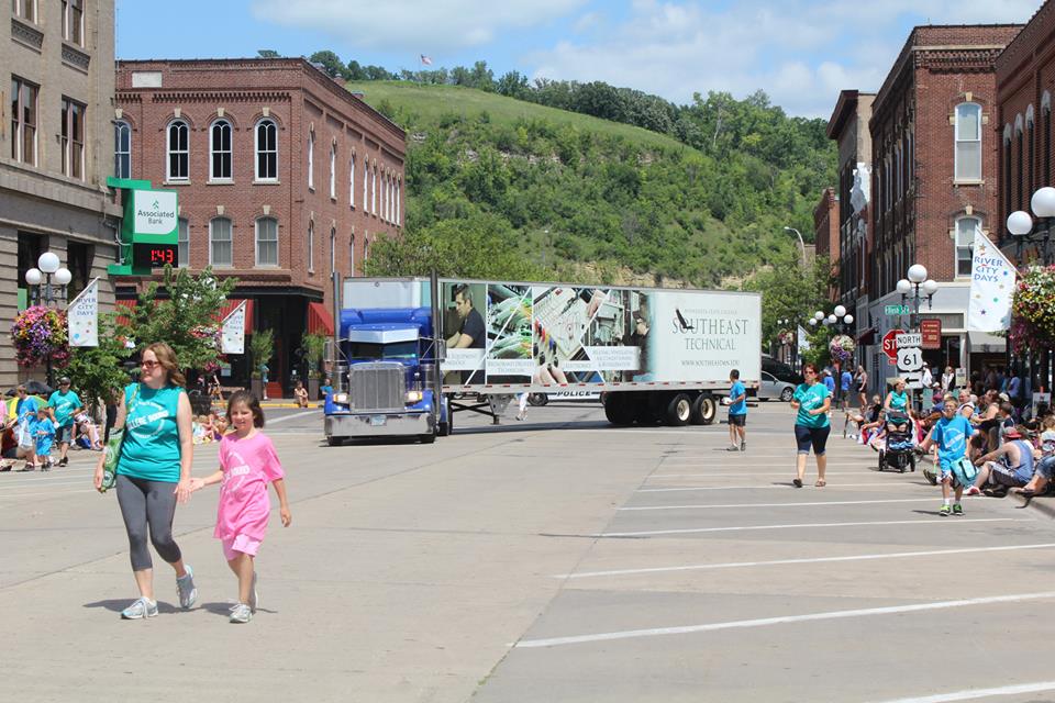 Truck in River City Days Parade 2015