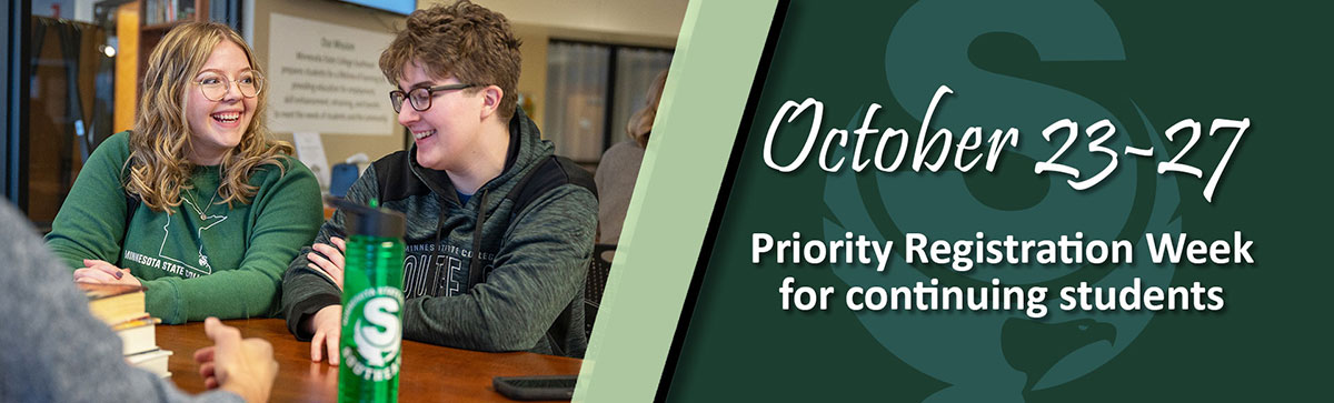 October 23-27 Priority Registration for Continuing Students