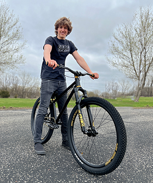 Reider Litzenberger with bike