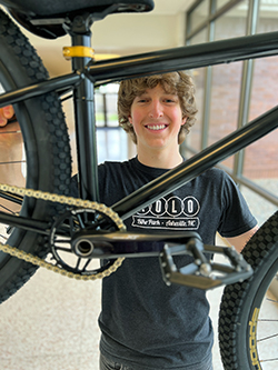 Reider Litzenberger with Bike Frame