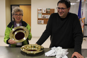 Alice and John - brass plates