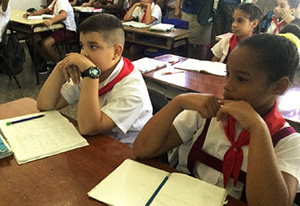 Cuban Students at desks