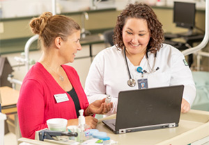 Nursing Instructor and Student