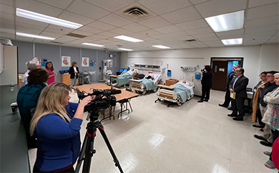 Group touring nursing labs