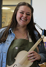 Violin Repair student Abbie Fields