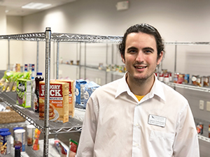 Addison in Food Pantry