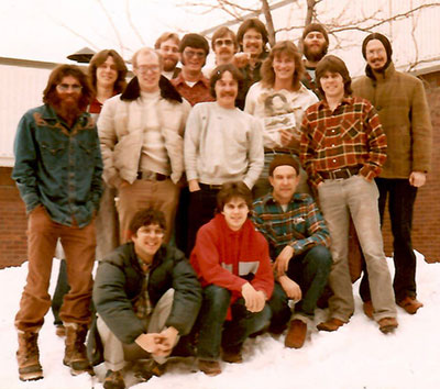 Larry Frye and students, 1980