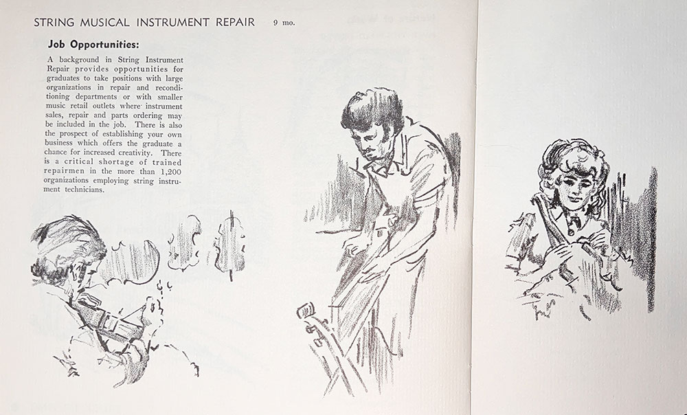 String Instrument Repair - College Catalog 1974