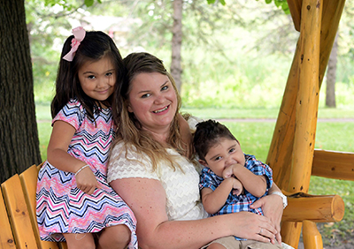 Amber Buysman with Sofia, and Eric