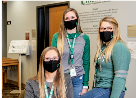 Students wearing masks