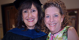 President Dr. Dorothy Duran and Mary Johnson