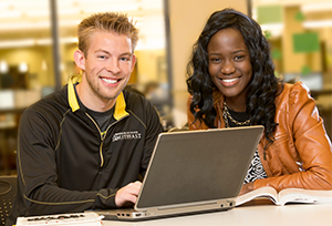 Students with laptop