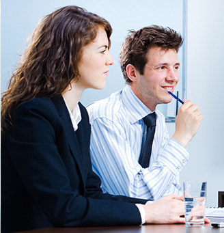 Accountants at a table